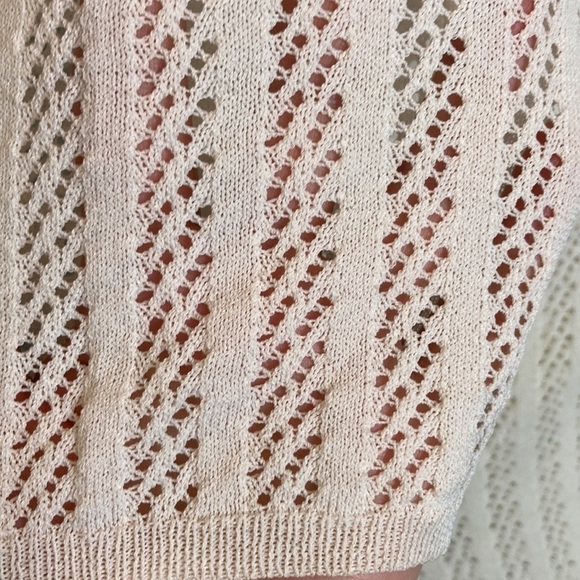 A.L.C. Soft Knit Open Knit Dress Cream White Sz S Designer Bride Bridal Vacation - Picture 11 of 16